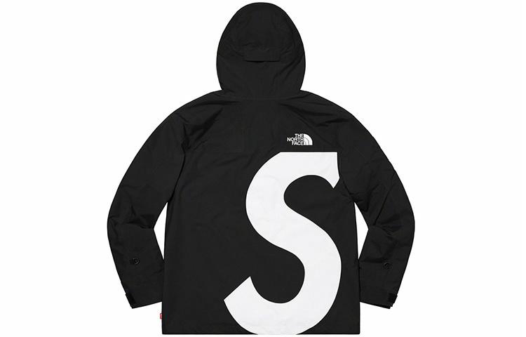 Унисекс куртка Supreme x the north face s logo mountain jacket (черно-белая) — фото 2