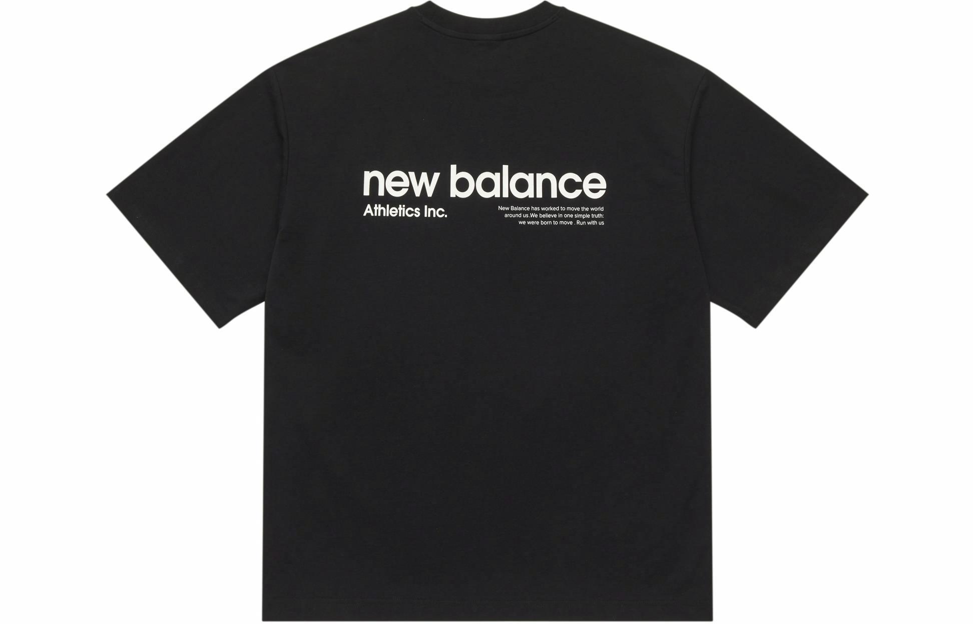 Футболка New Balance С логотипом (угольно-черная)