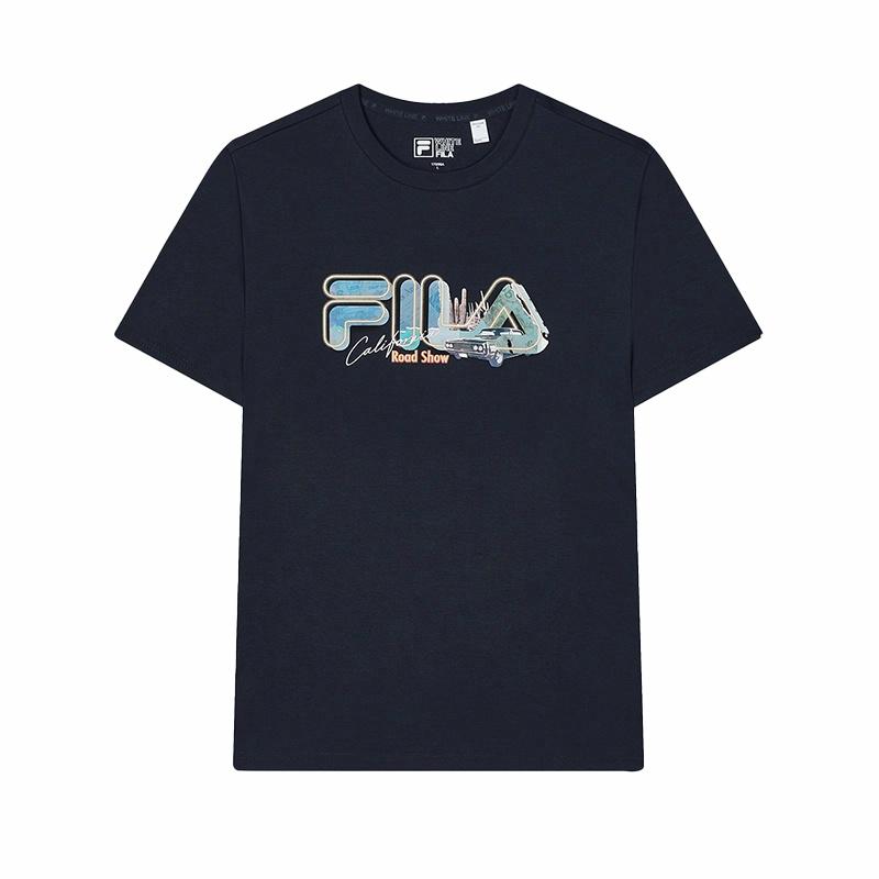 Мужская футболка Fila HERITAGE (синяя)