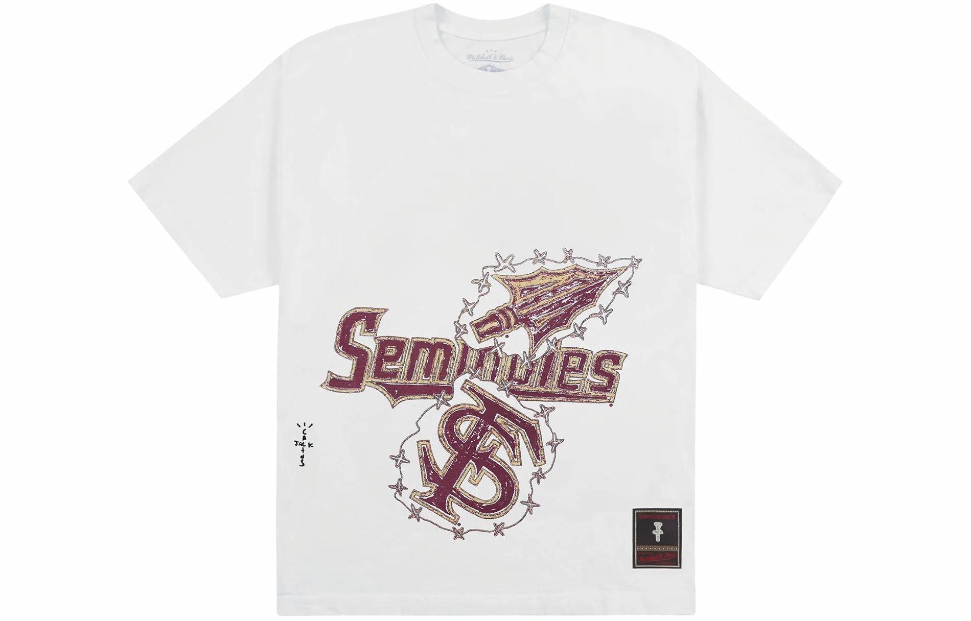 Футболка Travis Scott x Mitchell & Ness (белая)