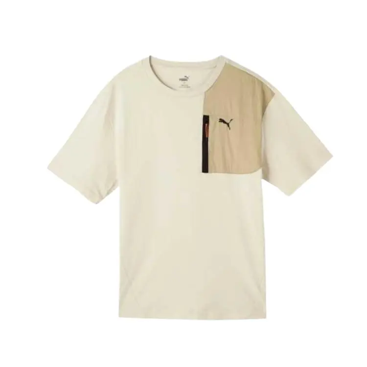 PUMA T-Shirts Men's Snow White Crew Neck Moderate