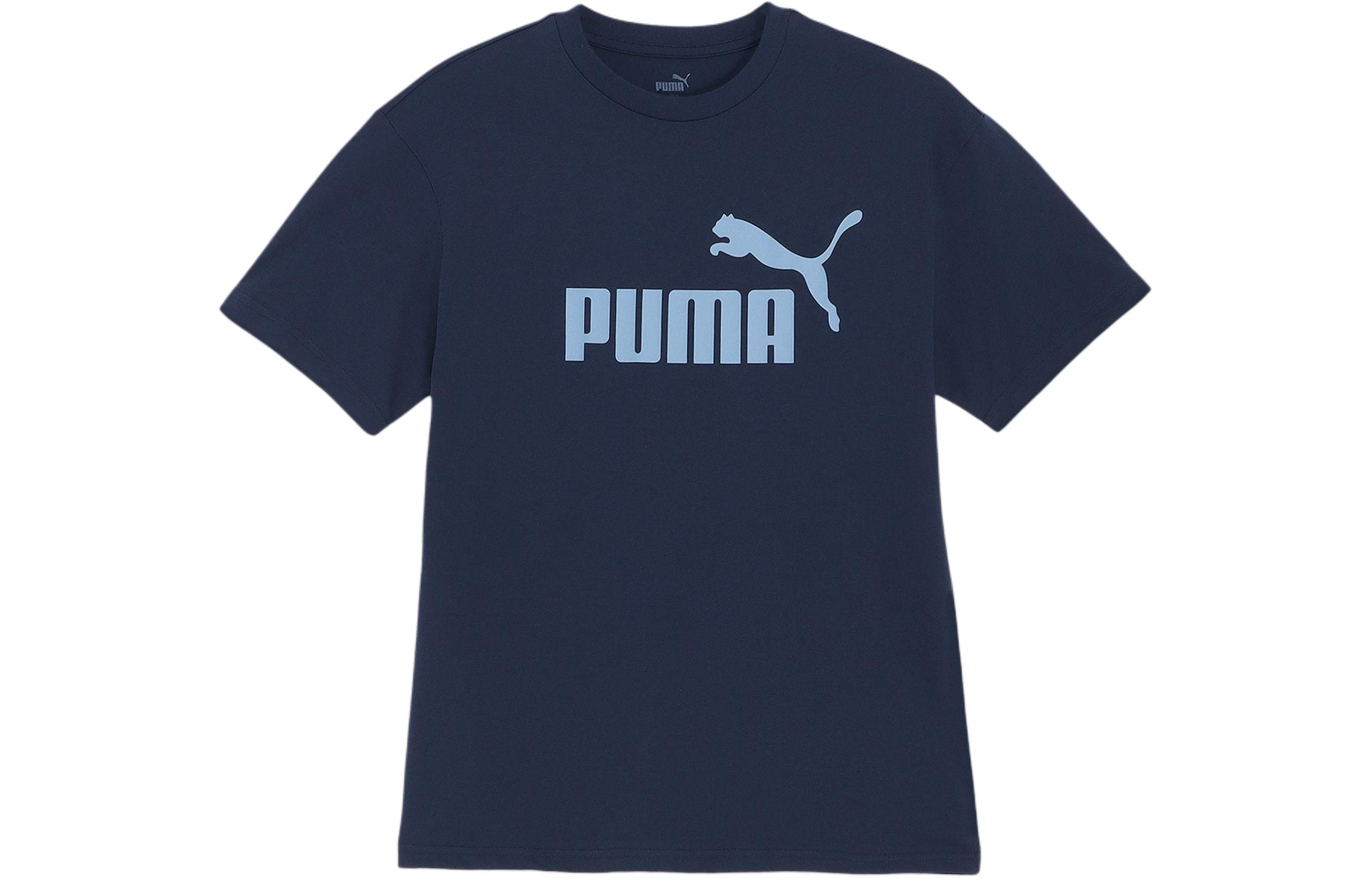 PUMA ESS+MX NO1 T Shirt Men's Marine Blue