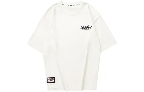 Skechers T Shirt Unisex Marshmallow White