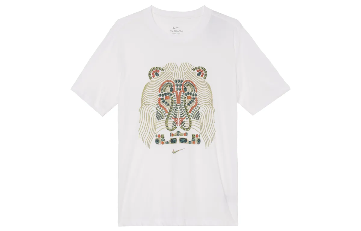 Nike T-Shirts Men's White Crew Neck Moderate