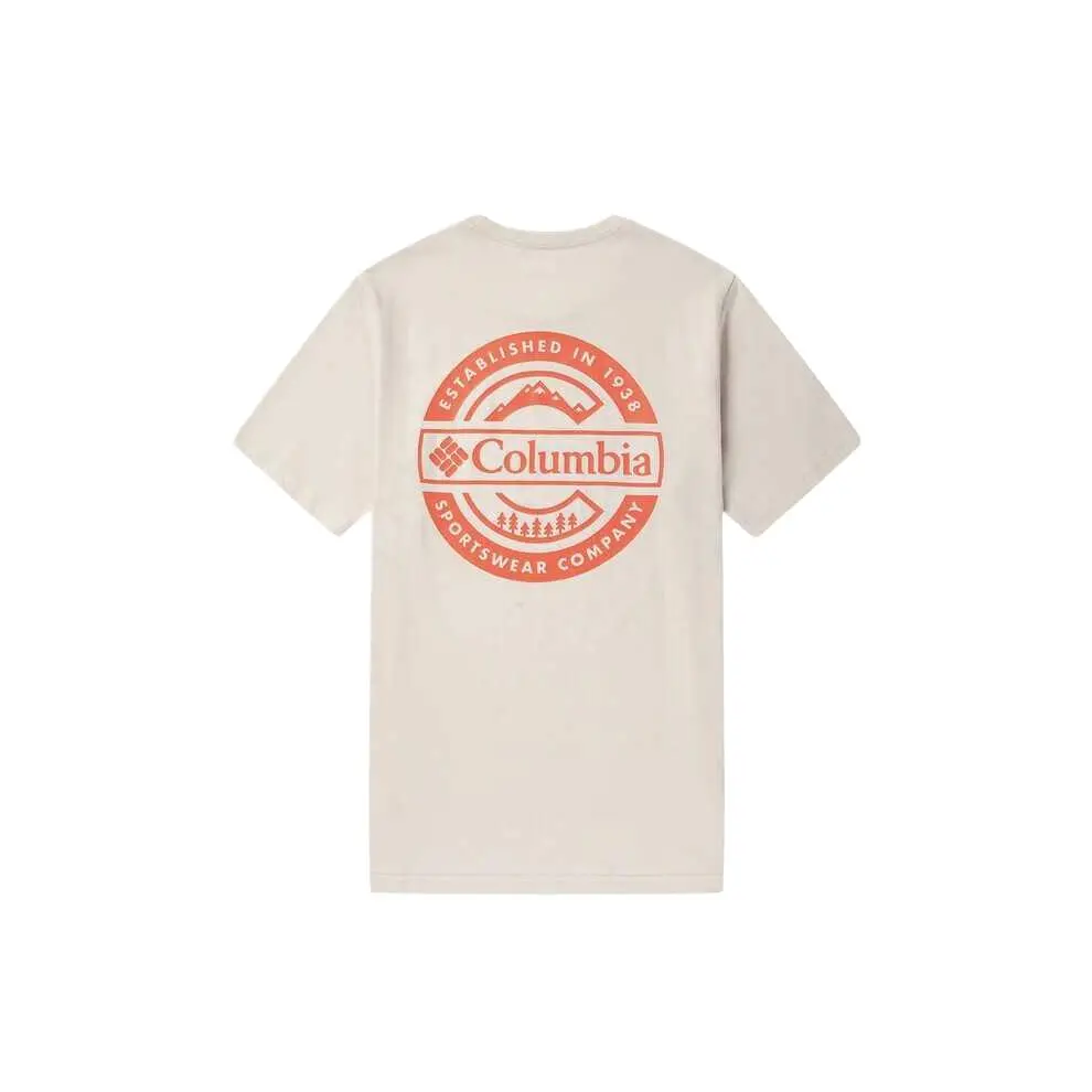 Columbia T-Shirts Men's Gray Crew Neck Moderate