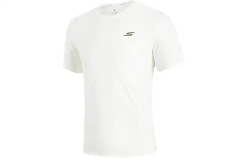 Skechers Quick Dry T Shirts Men's Marshmallow White