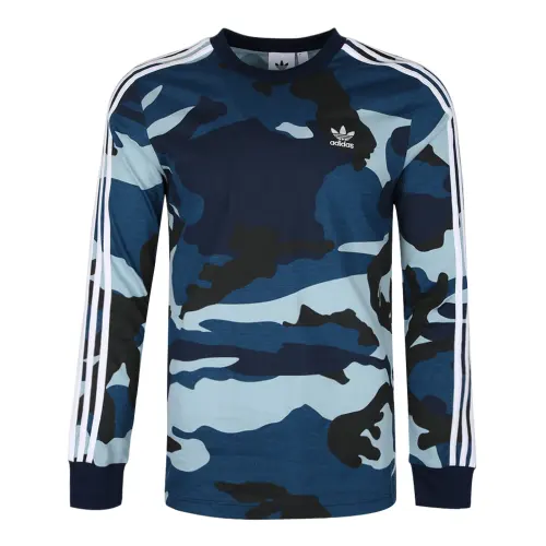 Adidas Originals CAMO LS T Shirt Men's Blue