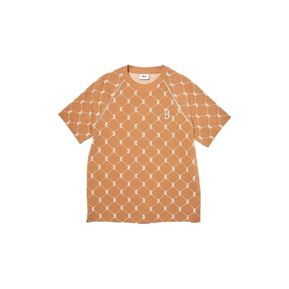 MLB T-Shirts Unisex Camel Crew Neck Moderate Straight Fit