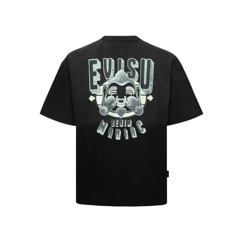 EVISU T Shirts Men's Crew Neck Moderate Straight Fit