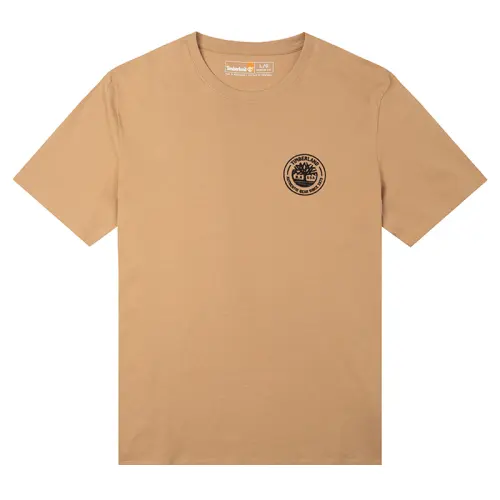 Timberland T Shirts Men's Khaki Crew Neck Moderate