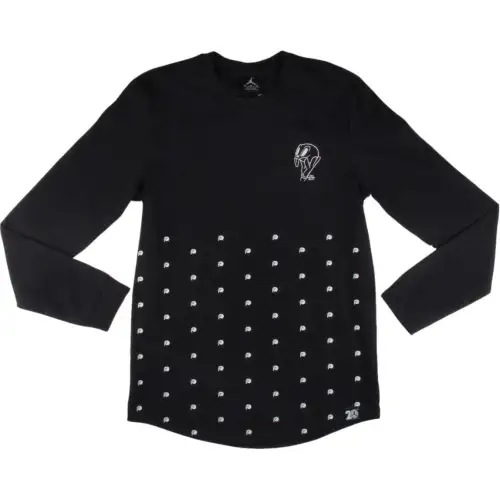 Jordan T Shirts Men's Black Crew Neck Moderate Straight Fit