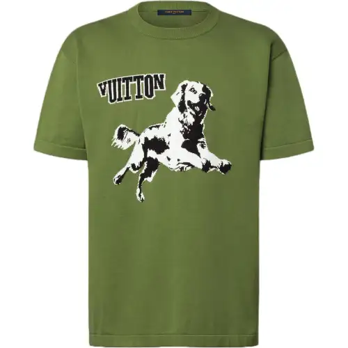 LOUIS VUITTON Short Sleeved Cotton Crewneck