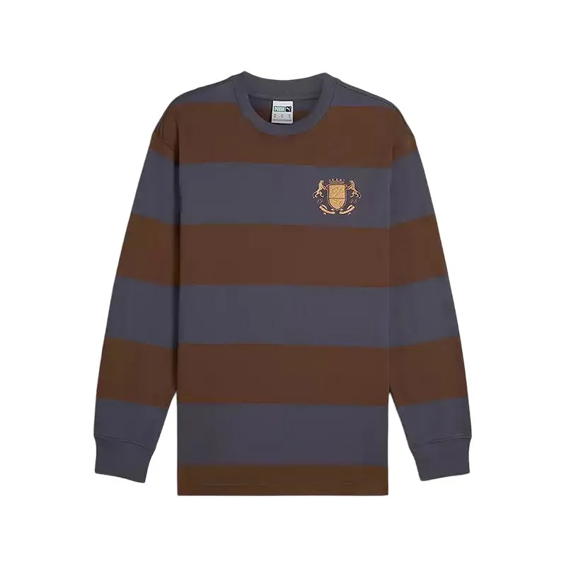 PUMA LEGACY Collection Striped T Shirt Unisex Gray