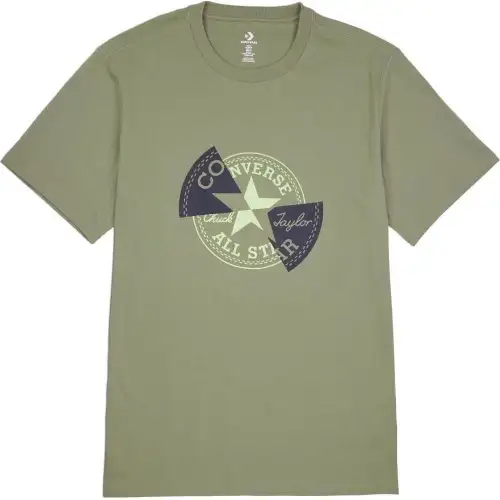 Converse T Shirts Men's Green Crew Neck Moderate Straight Fit