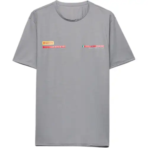 PRADA T Shirts Men's Gray Crew Neck Moderate Straight Fit