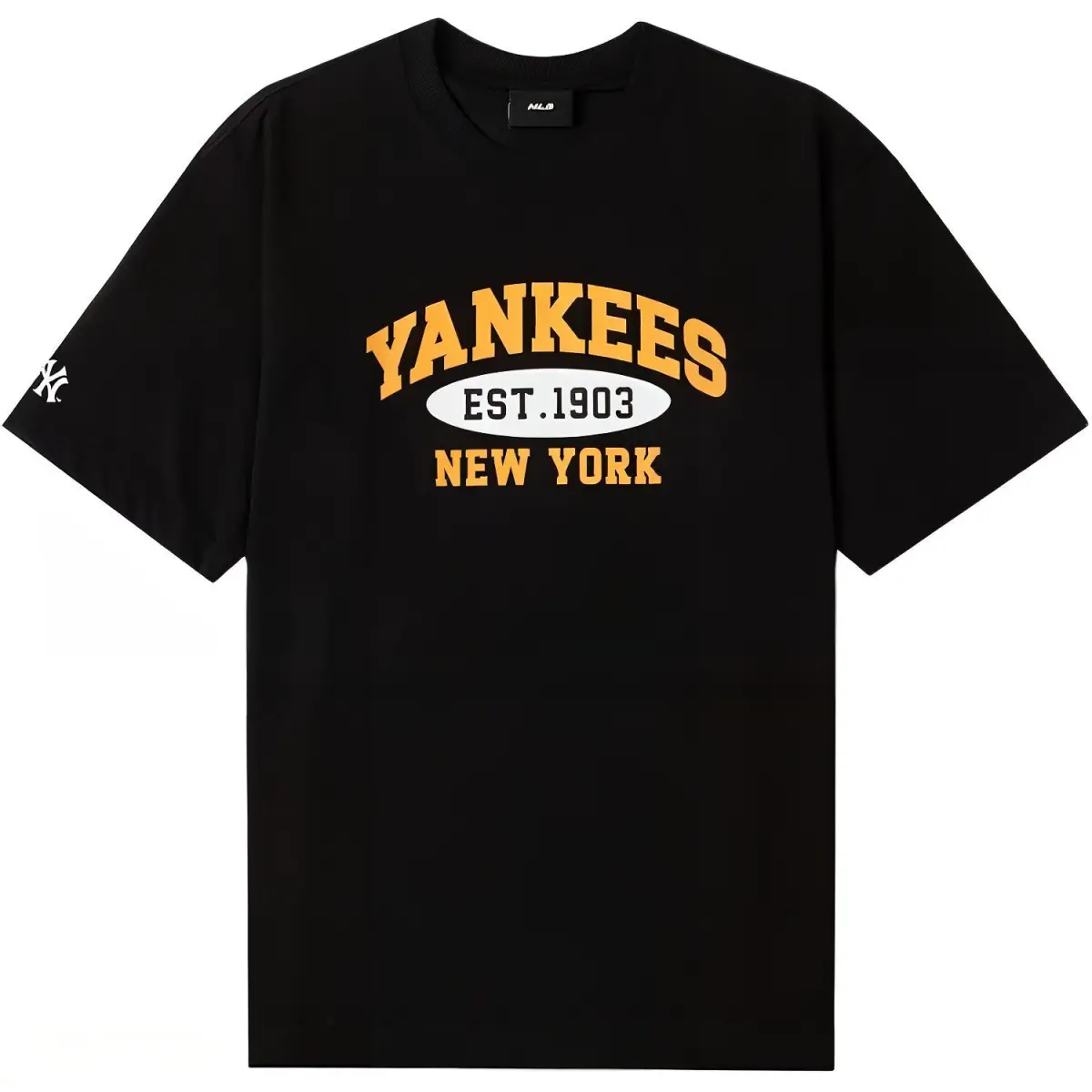 MLB New York Yankees T-Shirts Unisex Black Crew Neck Moderate Straight Fit