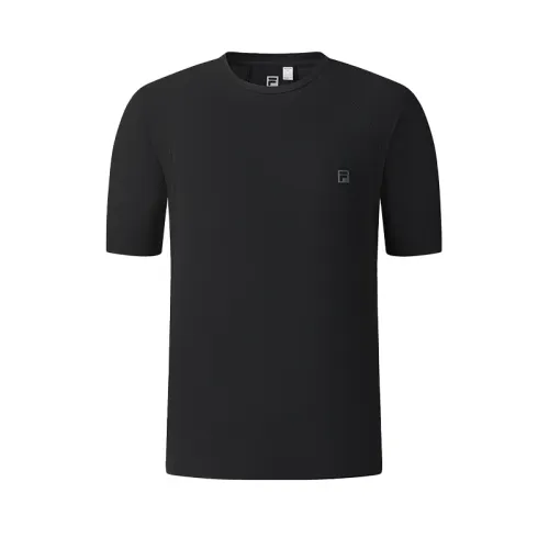 FILA T Shirt F25 Summer Style Crew Neck Raglan Sleeve Men's Pitch Black