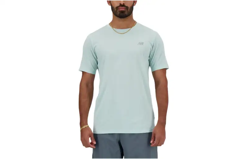 New Balance Heather Tech T Shirt Men's Salt Marsh