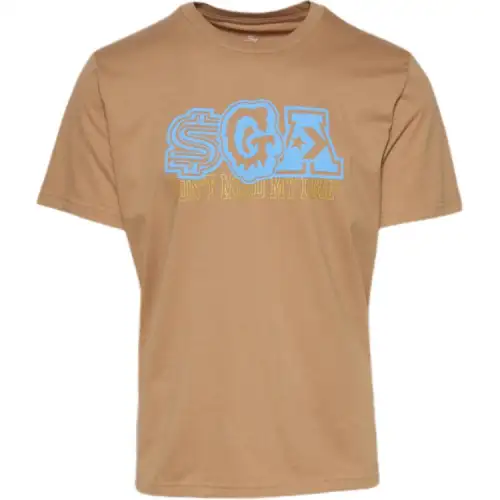 Converse T Shirts Men's Khaki Crew Neck Moderate Straight Fit