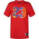 Jordan T Shirts Men's Red Crew Neck Moderate Straight Fit