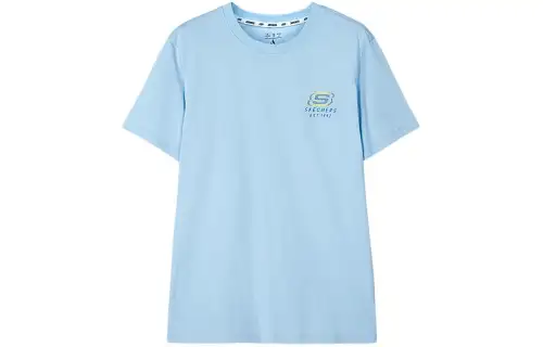 Skechers T Shirt Unisex Cerulean Sky