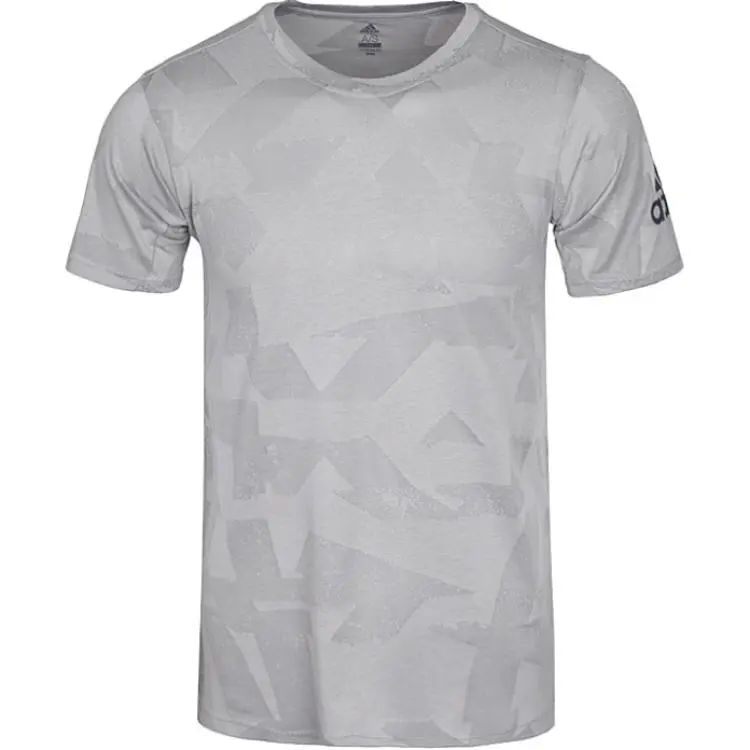 Adidas T-Shirts Men's Gray Crew Neck Moderate