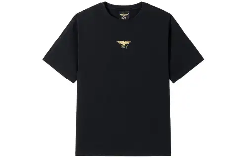 Boy London T Shirts Men's Black Crew Neck Moderate Straight Fit