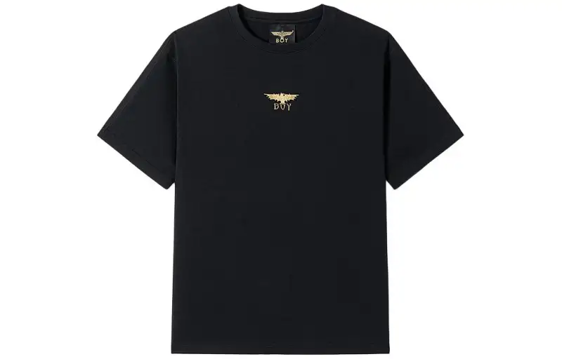 Boy London T Shirts Men's Black Crew Neck Moderate Straight Fit
