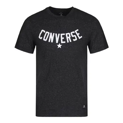 Converse T Shirts Men's Black Crew Neck Moderate Straight Fit