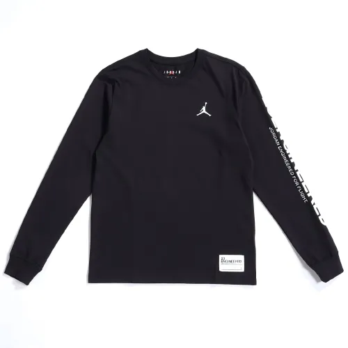 Jordan T Shirts Men's Black Crew Neck Moderate
