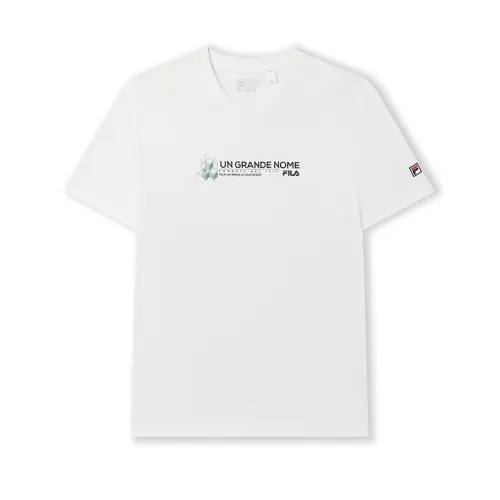 FILA Heritage Short Sleeved T Shirts Men's Cloud White