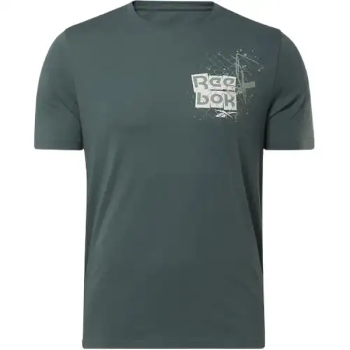 Reebok T Shirts Unisex Green Crew Neck Moderate Straight Fit