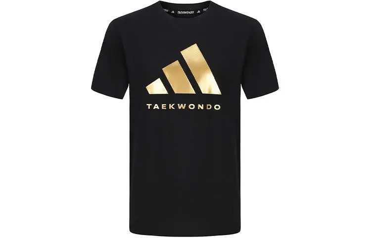 Adidas Sportlife T Shirt Unisex Black Gold