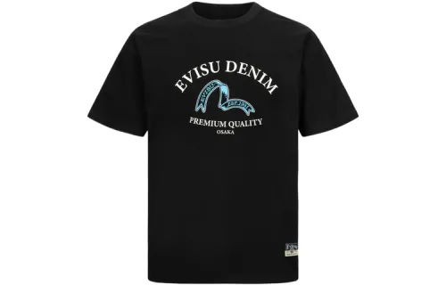 EVISU T Shirts Men's Crew Neck Moderate Straight Fit