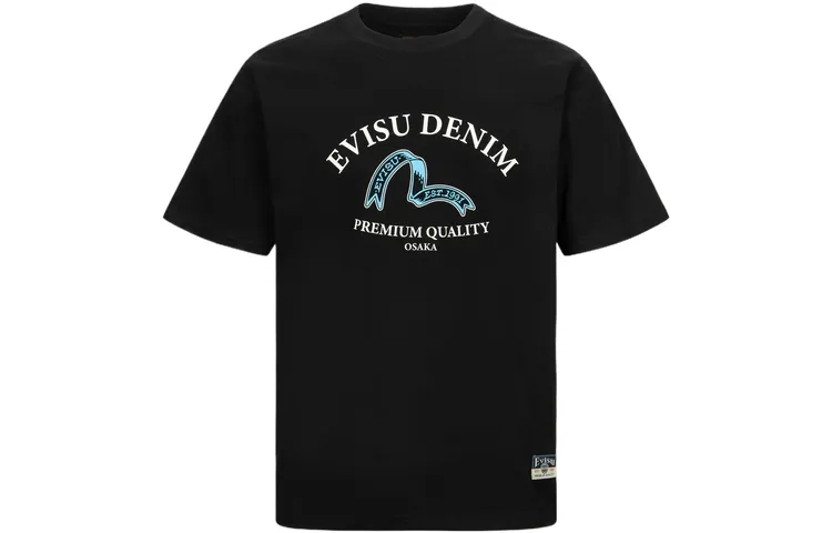 EVISU T Shirts Men's Crew Neck Moderate Straight Fit