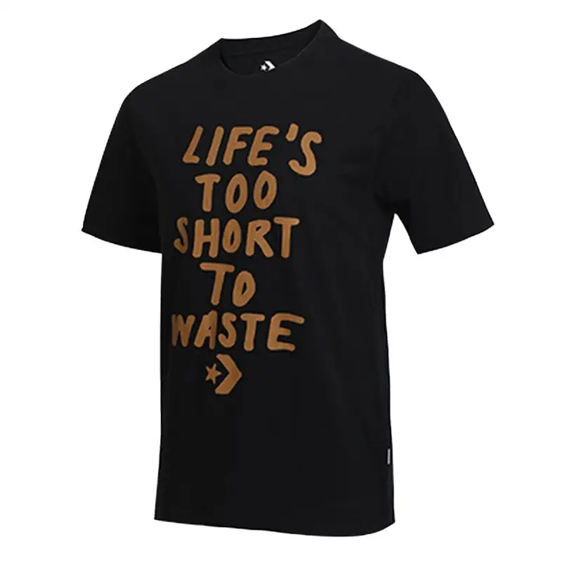 Converse T Shirts Men's Black Crew Neck Moderate
