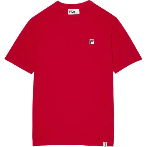 FILA T Shirts Men's Crimson Raffia Crew Neck Moderate