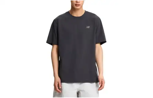 New Balance New Balance SS23 Head Outside T Shirts Men's Gray Crew Neck Moderate Straight Fit