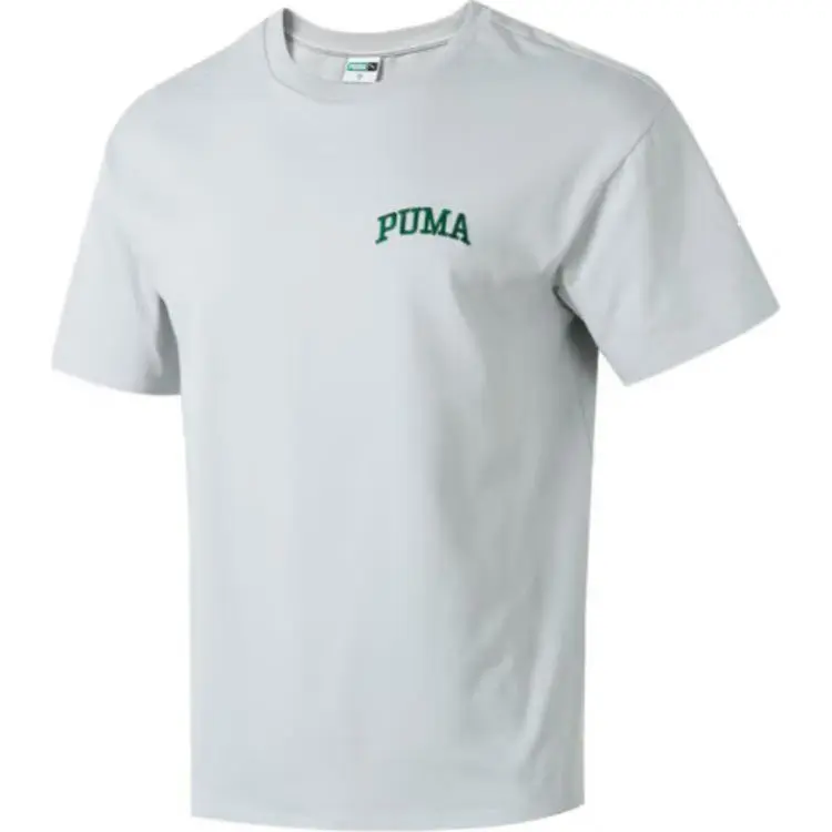 PUMA T-Shirts Men's Gray Crew Neck Moderate