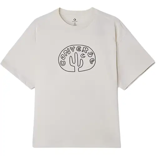 Converse T Shirts Men's Beige Crew Neck Moderate