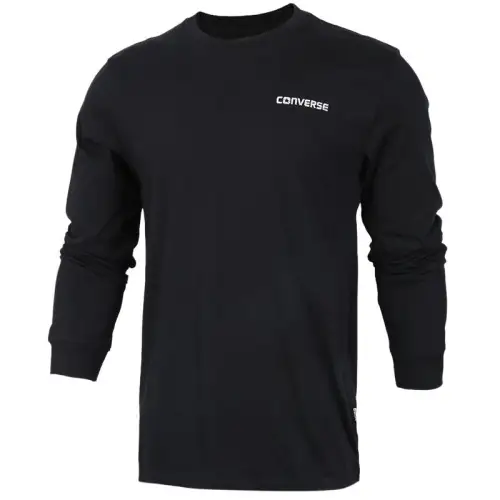 Converse T Shirts Men's Black Crew Neck Moderate