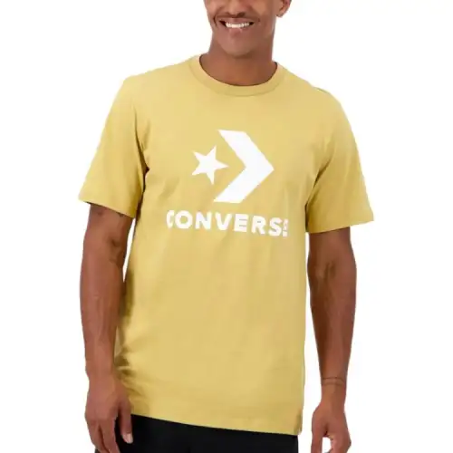 Converse T Shirts Men's Yellow Crew Neck