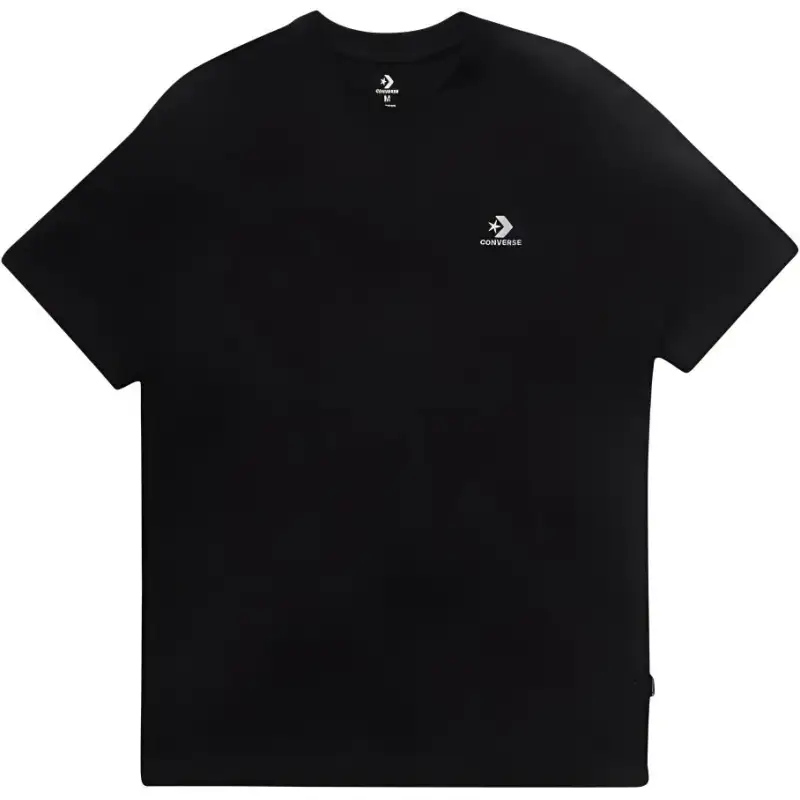 Converse T Shirts Unisex Black Crew Neck Moderate Straight Fit