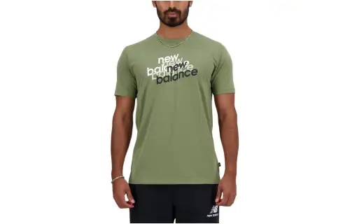 New Balance Regular T Shirt Men's Dark Olive Green