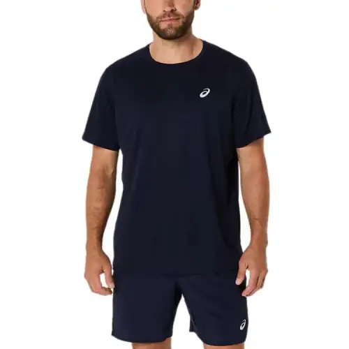 Asics SILVER SHORT T Shirt Men's Black
