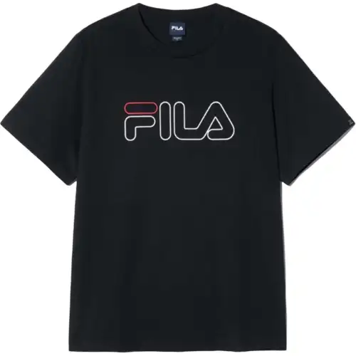 FILA T Shirts Unisex Black Crew Neck Moderate
