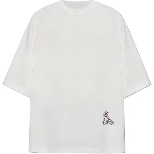 Bottega Veneta Motif Embroidered Crewneck T Shirt