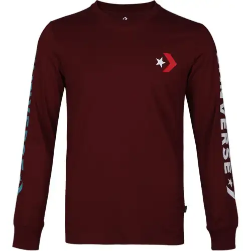 Converse T Shirts Men's Red Crew Neck Moderate
