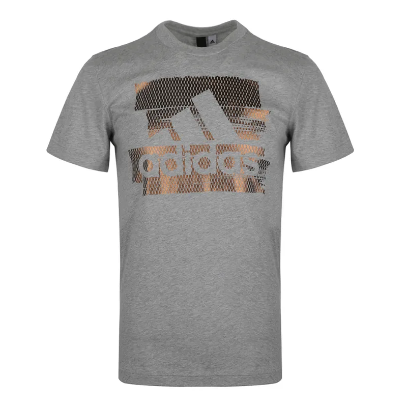 Adidas T-Shirts Men's Gray Crew Neck Moderate