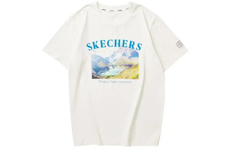 Skechers T Shirt Unisex Butter Ecru